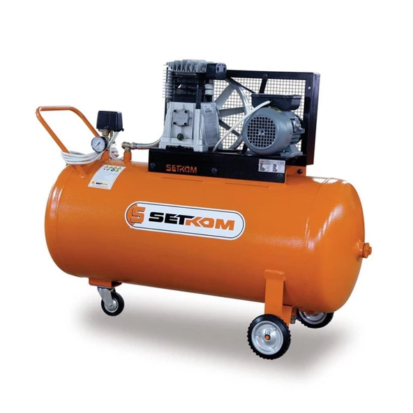 Setkom Pistonlu Kompresör 3 Hp 220V 200Lt 8 Bar - SET 30/200-3M ürün görseli 1