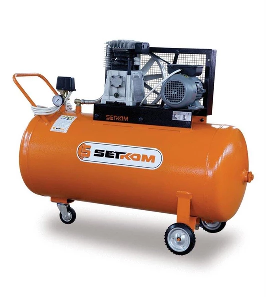 Setkom Pistonlu Kompresör 3 Hp 380V 200Lt 8 Bar - SET 30/200-3 ürün görseli 1