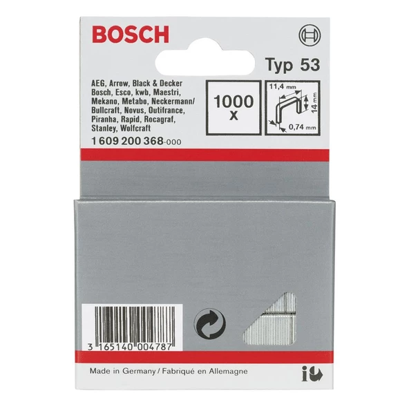 Bosch Zımba Teli 11,4*0,74*14mm  - 1609200368 ürün görseli 1