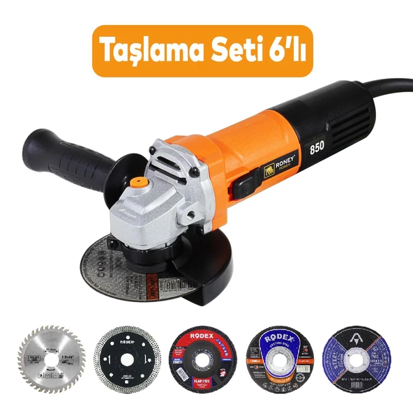 Spiral Avuç İçi Taşlama Makinesi Seti 115 mm Ahşap Mermer Beton Metal Tuğla Kesici İnox Flap Disk (6'Lı SET) ürün görseli 1