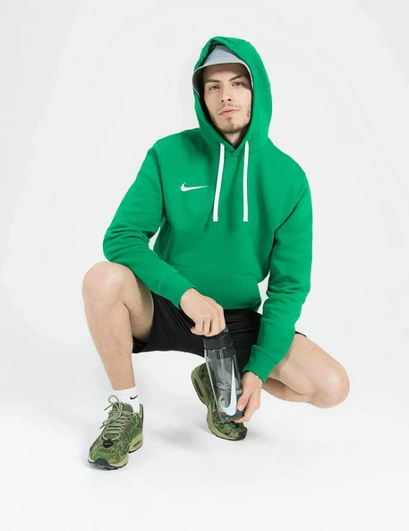 Nike Park Hoodie Yeşil Erkek Kapüşonlu Sweatshirt - CW6894-302 ürün görseli 1