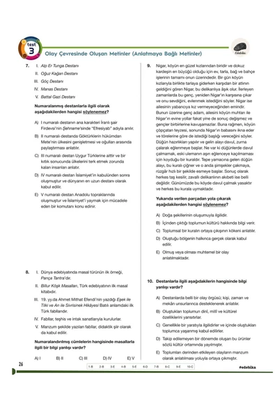 AYT Edebika Soru Bankası - Resim 2