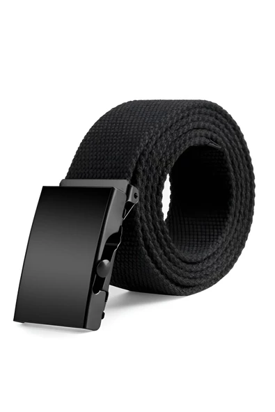 Bez Kemer Spor Erkek Kemer Kot Ve Kanvas Uygun Metal Siyah Pimli Tokalı max. 125 cm ürün görseli 1