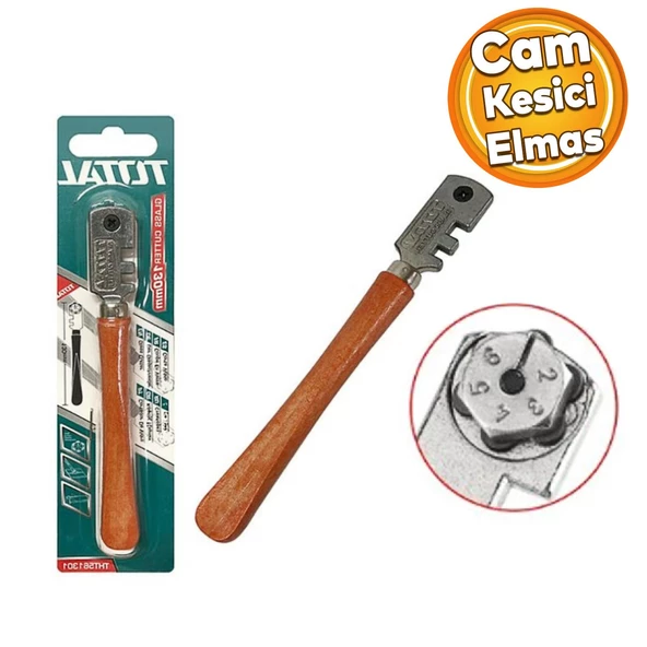 Cam Kesici Elması 130 mm Klasik Kesici THT561301 Elmas Cam Kesme Tekerleği Kiti ürün görseli 1