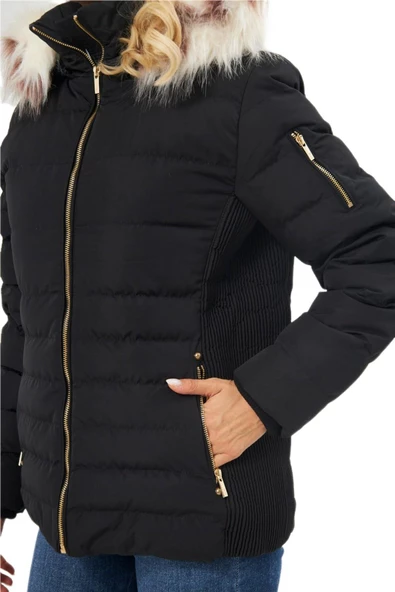Kadın Spor Kapüşonlu Mont  M5301 BGL-ST03225 - Resim 10