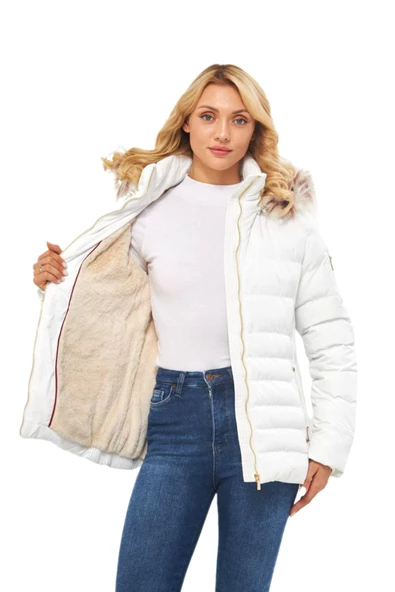 Kadın Spor Kapüşonlu Mont  M5301 BGL-ST03225 - Resim 9