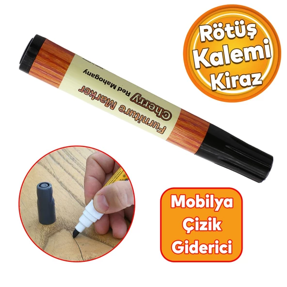 Mobilya Rötuş Kalemi Ahşap Masa Sehpa Dolap Kalemi Çizik Giderici Çatlak Kapatıcı Kiraz Renk ürün görseli 1