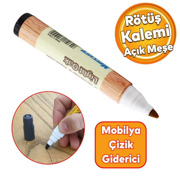 Mobilya Rötuş Kalemi Ahşap Masa Sehpa Dolap Kalemi Çizik Giderici Çatlak Kapatıcı Açık Meşe ürün görseli 1