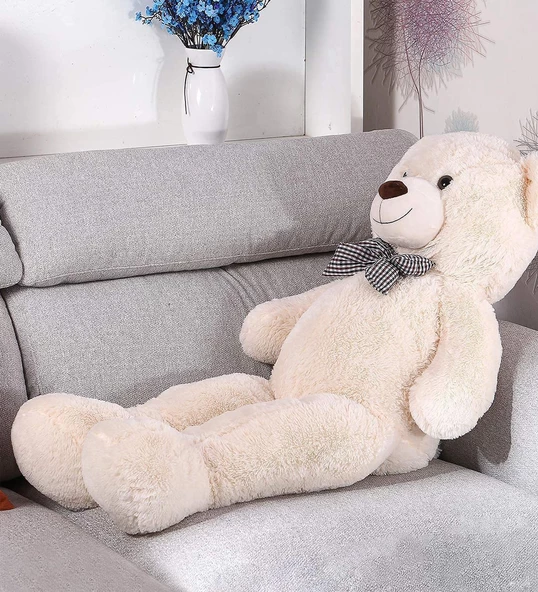 SOLE 175 cm Papyonlu DEV Boy Peluş Ayı - % 100 YERLİ - Resim 8