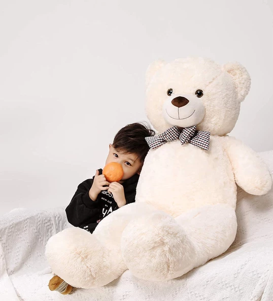 SOLE 175 cm Papyonlu DEV Boy Peluş Ayı - % 100 YERLİ - Resim 7