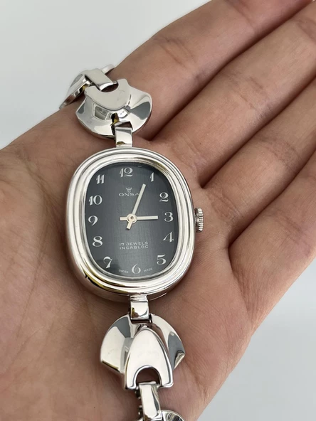Onsa Çelik Kordon Vintage Kadın Kol Saati D-058 (Kutusuz) ürün görseli 1