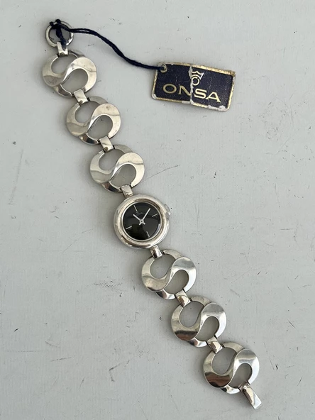 Onsa Çelik Kordon Vintage Kadın Kol Saati D-059 (Kutusuz) - Resim 5