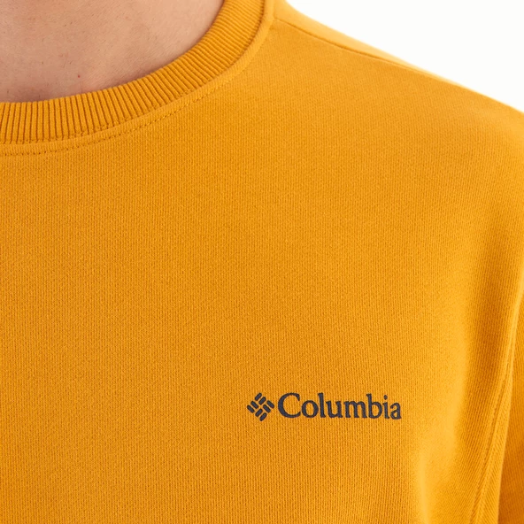 Columbia M Basic Crew Erkek Sweatshirt Sarı CS0204-756 - Resim 4
