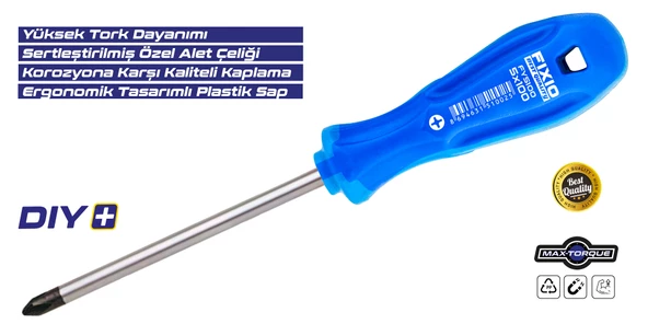 Fixio FD5000 5 Parça Tornavida Takımı/Seti (3xDüz/2xYıldız) - Resim 2