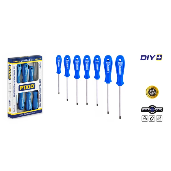 Fixio FT7000 7 Parça Torx Tornavida Takımı/Seti ürün görseli 1
