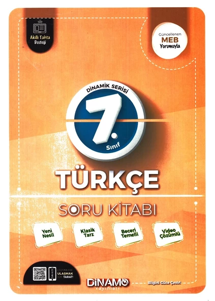 DİNAMO 7.SINIF TÜRKÇE SORU KİTABI ürün görseli 1