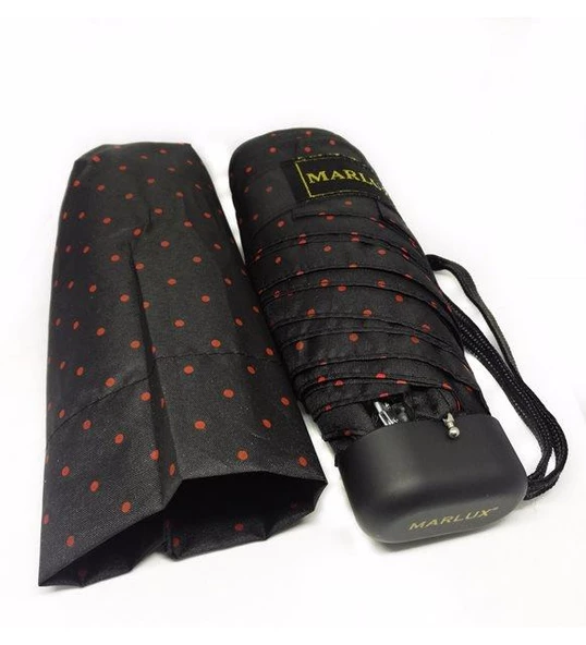 Mini Cepboy Şemsiye 17 cm  KIRMIZI SİYAH - Resim 3