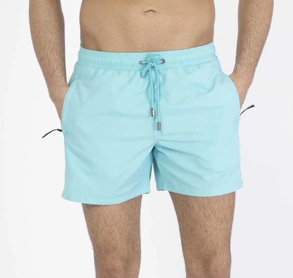 Mint Su İtici Özellikli Erkek Havuz Deniz Şort Mayo Basic Model 001 ürün görseli 1