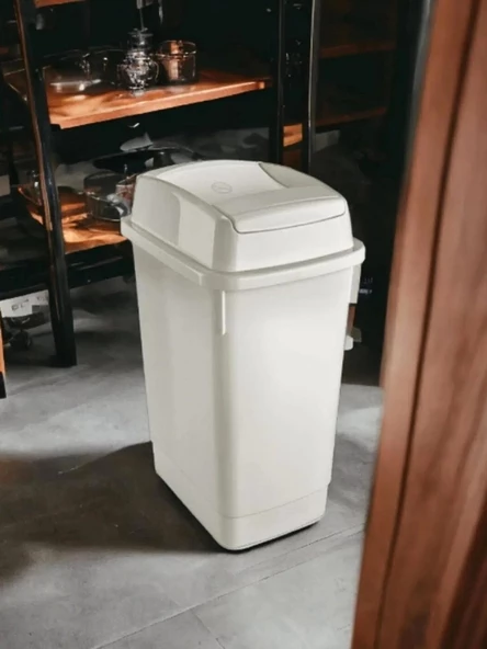 SarfMaLL İçeri Açılan Kapaklı Çift Kapak Çöp Kovası (5 LT) ürün görseli 1