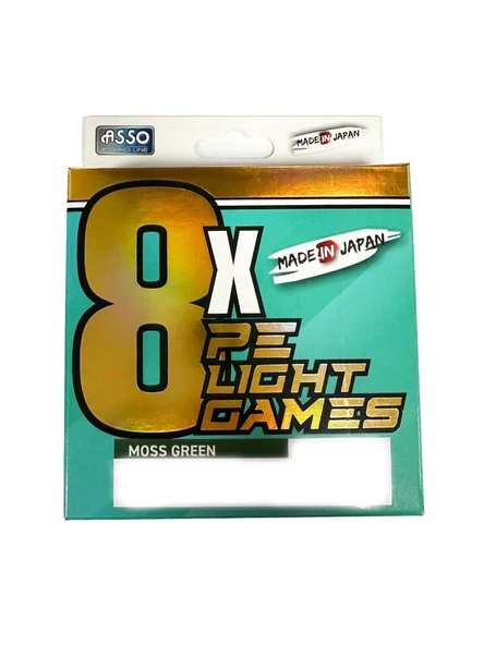 Asso 8X Light Games PE 8 Örgü İp Misina 150mt Moss Green ürün görseli 1