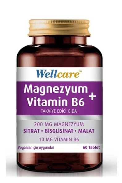 Wellcare Magnezyum Vitamin B6 60 Tablet ürün görseli 1