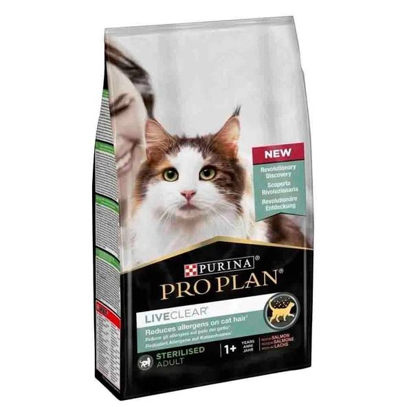 Pro Plan LiveClear Somonlu Alerjen Azaltan Kısırlaştırılmış Kedi Maması 1,4 kg ürün görseli 1