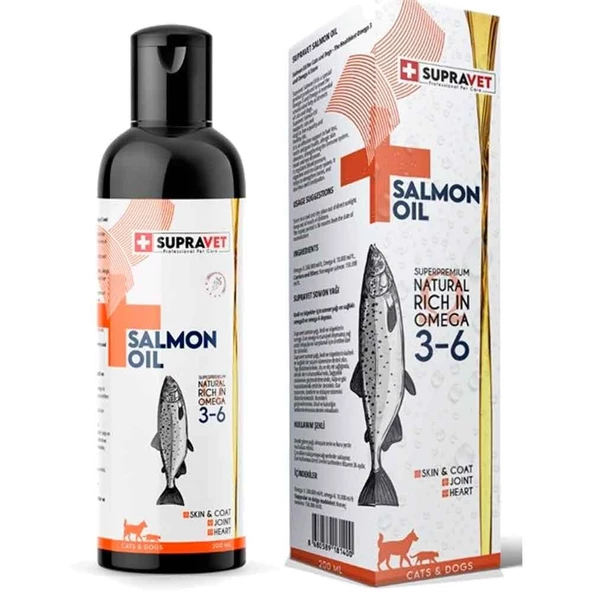 Supravet Salmon Oil Kedi ve Köpek İçin Doğal Norveç Somon Yağı 200 ML ürün görseli 1