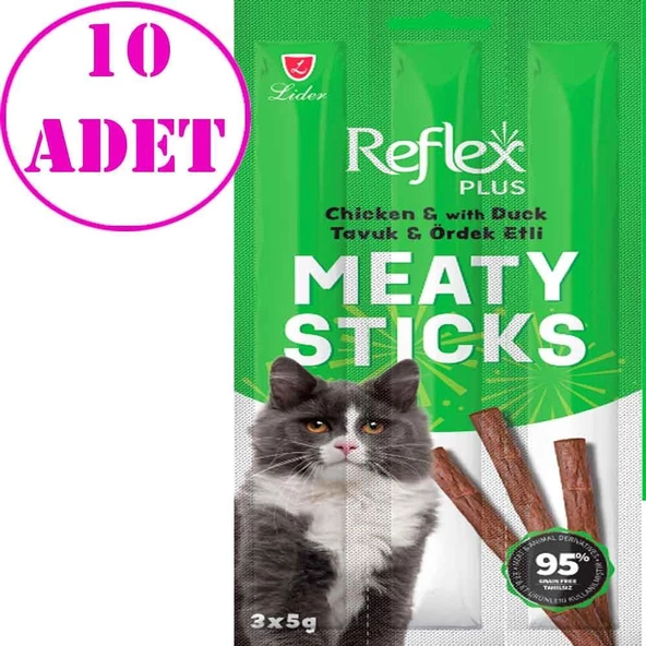 Reflex Tavuklu Ördekli Kedi Ödül Çubuğu 5 Gr 3 Lü 10 AD ürün görseli 1