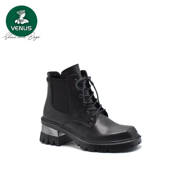 VENÜS 2353903K TOPUĞU METAL DETAYLI DERİ KADIN POSTAL BOT ürün görseli 1