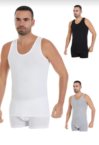 YILDIZ 72,73,74 ERKEK KARIŞIK MODAL LİKRALI ASKILI ATLET 12 ADET ürün görseli 1