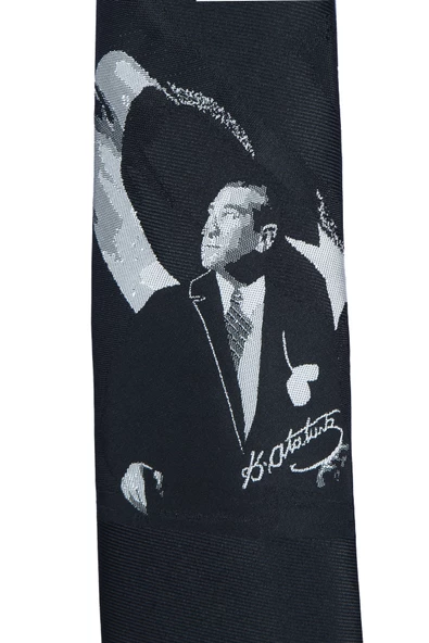 Cengiz İnler Ay Yıldız Atatürk Portre Kravat ürün görseli 1