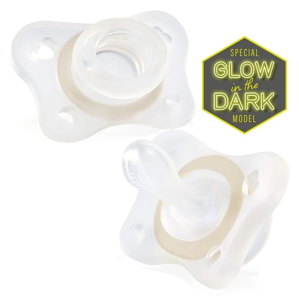 Chicco Gece Parlayan PhysioForma Mini Soft 2'li Emzik 2-6 Ay - Resim 2