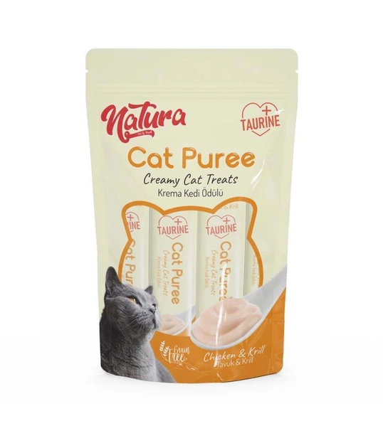 Natura Cat Puree Tavuk & Karides 5*12 Gr ürün görseli 1
