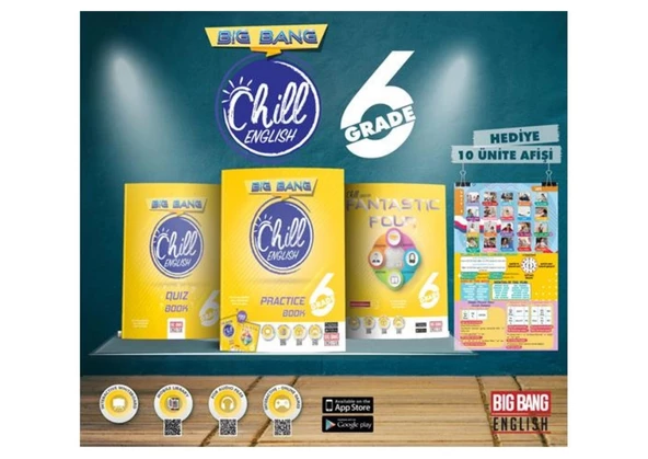 Big Bang 6. Sınıf Chill English Practice Book Fantastic Four Quiz Book Ünite Afişleri ürün görseli 1