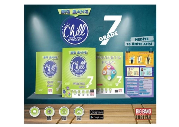Big Bang 7. Sınıf Chill English Practice Book Fantastic Four Quiz Book Ünite Afişleri ürün görseli 1