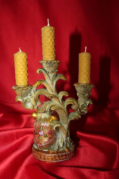 Şamdan Fil Objeli Mumluk - Resim 3