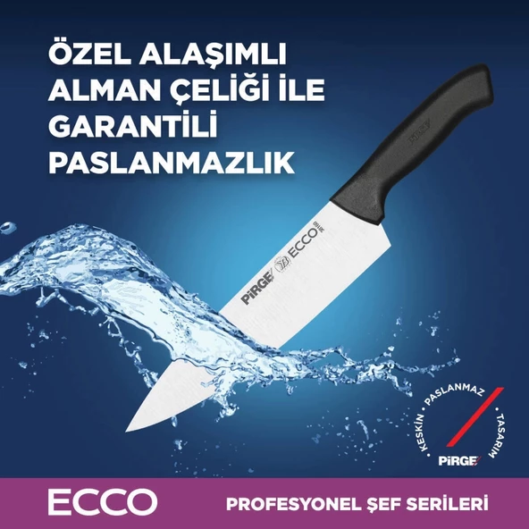 Ecco Şef Bıçağı 19 cm Siyah - Resim 6