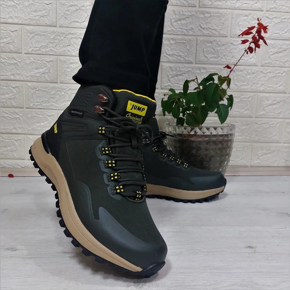 Jump 29652 Haki Waterproof Kaymaz Rahat Erkek Bot ürün görseli 1