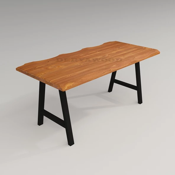 Deryawood Masif Ahşap Atair Sulamalı Mutfak Masası 85x160x76cm ürün görseli 1