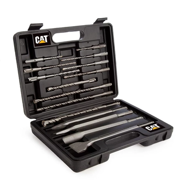 CAT DA03902 17 Parça Tungsten Karbür SDS-Plus Beton Kırıcı/Delici Matkap Ucu ürün görseli 1