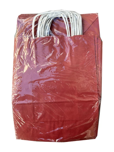 Büküm Saplı Kraft Kağıt Çanta Karton Hediyelik Poşet Torba - Bordo - 18x24 Cm. - 25 Adetlik Paket ürün görseli 1