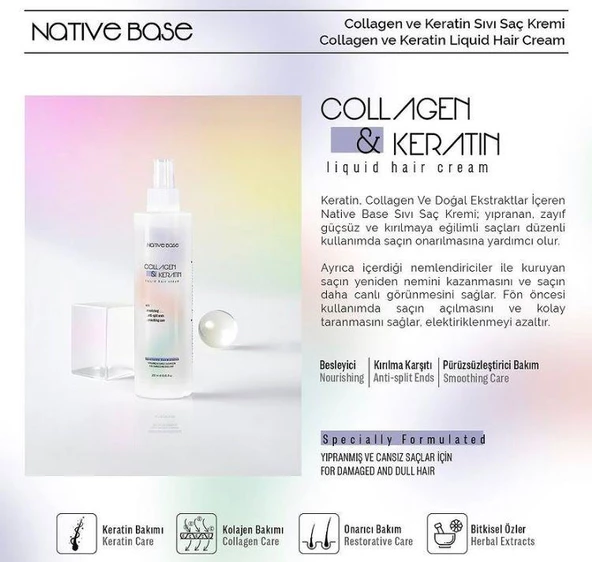Collagen&Keratin Sıvı Saç Bakım Kremi ürün görseli 1