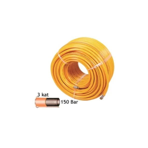Baco BC-8-50 İlaçlama Hortumu 50 m 8 Ml 3 Kat Sarı ürün görseli 1