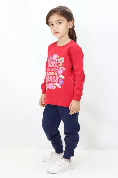 Kız Çocuk Baskılı Pijama Takımı - Resim 12