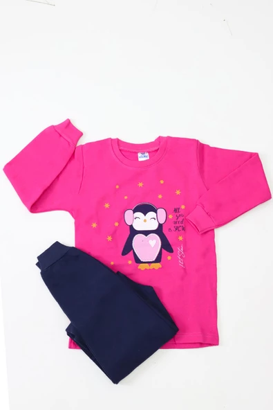 Kız Çocuk Baskılı Pijama Takımı - Resim 11