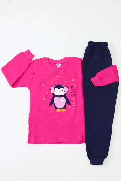 Kız Çocuk Baskılı Pijama Takımı - Resim 10