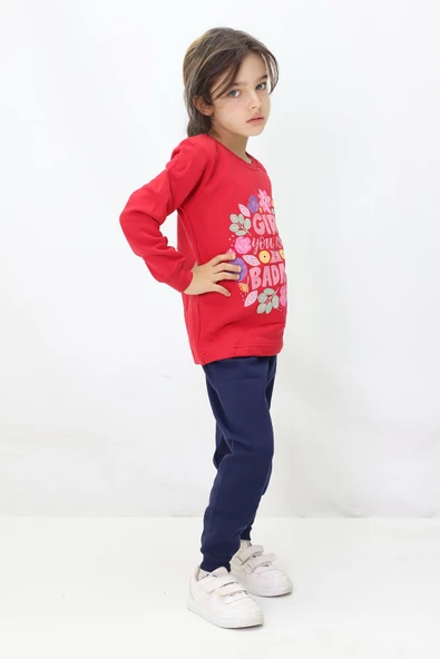 Kız Çocuk Baskılı Pijama Takımı - Resim 2