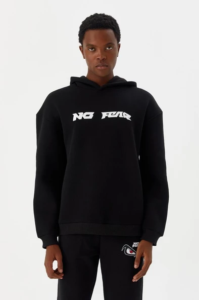 No Fear Erkek Sweatshirt Kapüşonlu Siyah M500216 ürün görseli 1
