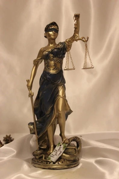 Avukat Adalet Kadın Heykeli Themis Terazi Dekoratif Hakim ürün görseli 1