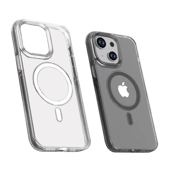 iPhone 15 Plus Kılıf Wireless Şarj Özellikli Şeffaf Efsane Kapak Kılıf ürün görseli 1